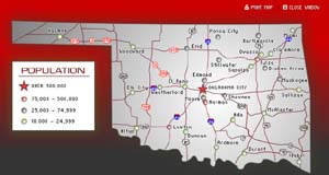 Oklahoma Charity Tour Map